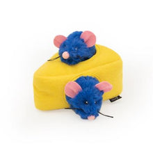 Load image into Gallery viewer, Cat Burrow Toy - Mice &amp; Cheese
