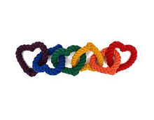 Load image into Gallery viewer, Rope Toy - Rainbow Heart Chain
