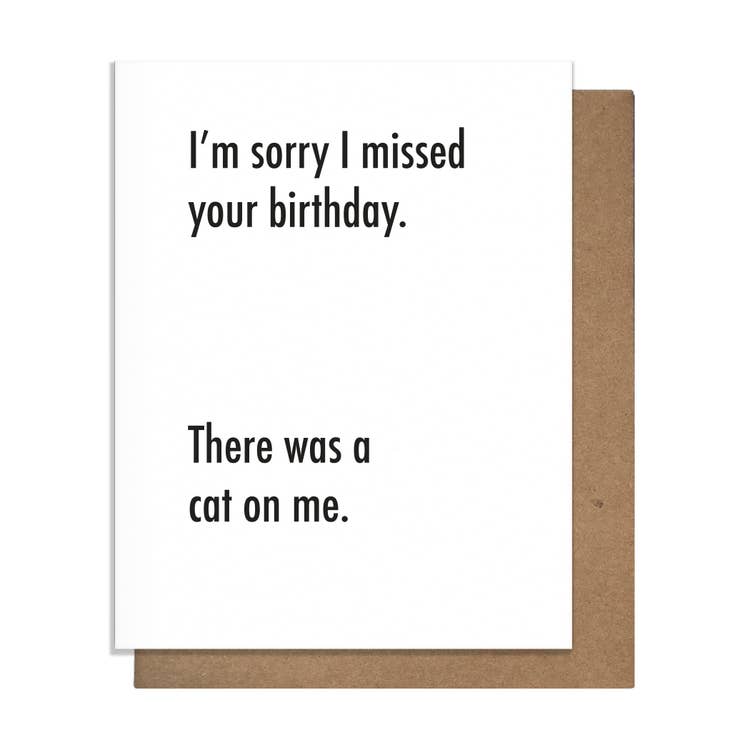 Greeting Card - There Was A Cat On Me