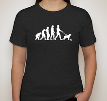 Load image into Gallery viewer, Evolution of Dog Walking Women&#39;s T-Shirt

