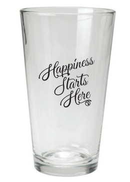 Happiness Starts Here Pint Glass