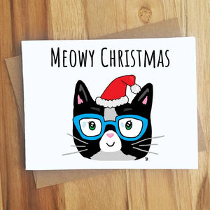 Greeting Card - Meowy Christmas