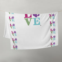 Load image into Gallery viewer, White LOVE Throw Blanket
