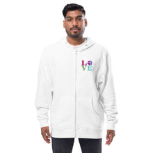 Load image into Gallery viewer, LOVE Unisex Medium-Weight Zip Up Hoodie (Varieties of Colors Available)
