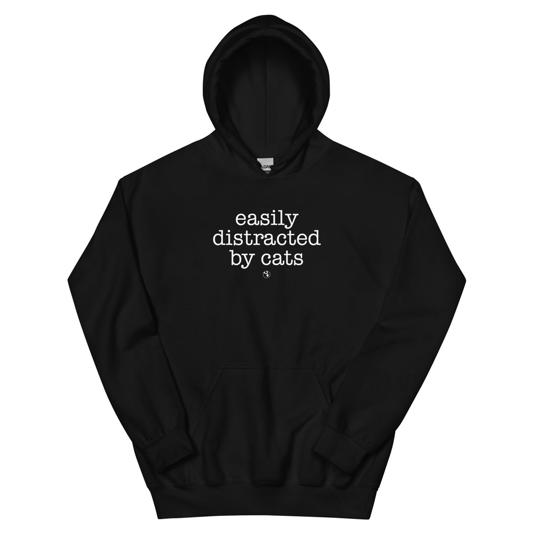 Easily Distracted By Cats Unisex Hoodie (Variety of Colors AVailable)