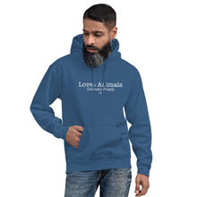 Load image into Gallery viewer, Loves Animals Tolerates People Unisex Hoodie (Variety of Colors Available)
