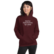 Load image into Gallery viewer, Easily Distracted By Cats Unisex Hoodie (Variety of Colors AVailable)
