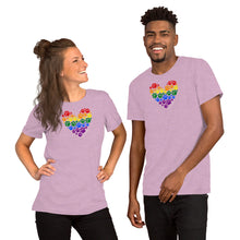 Load image into Gallery viewer, Pride Paws Heart Unisex T-shirt (Variety of Colors Available)
